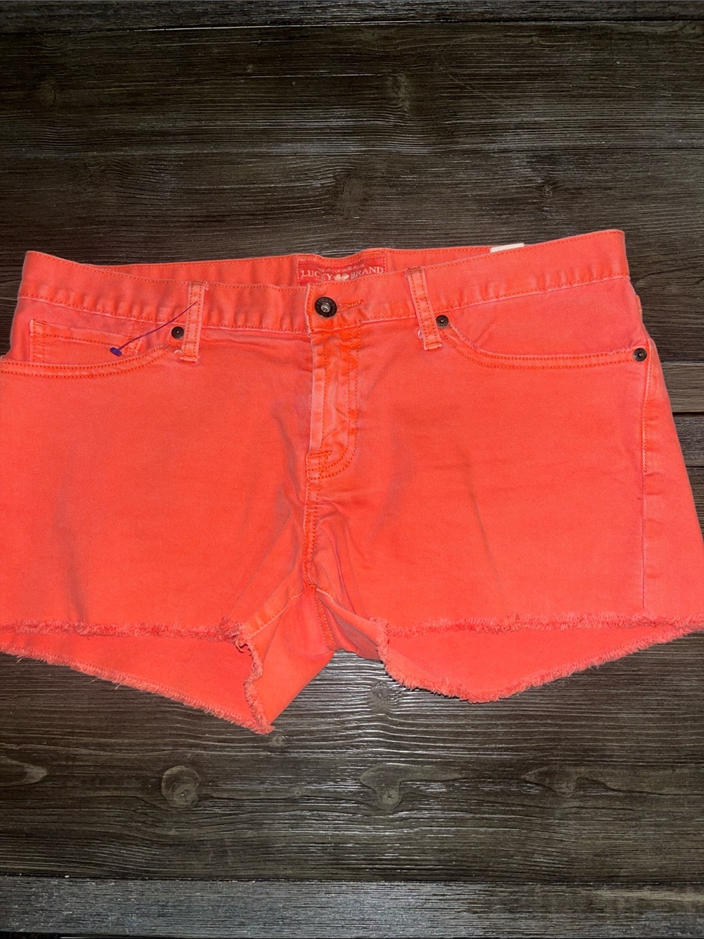 Coral Cutoff Denim Shorts - LUCKY BRAND Women's Casual Summer Shorts size 30/10